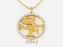 Custom Made San Francisco 49ers Gold Diamond Pendant