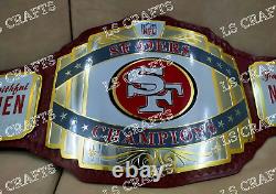 Custom SF 49ERS Championship Belt Adult Size 2mm Brass