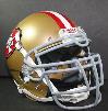 Custom Schutt XP Pro San Francisco 49ers Game Style Football Helmet ON-Field