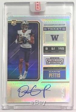 Dante Pettis 2018 Contenders Draft Championship Ticket 1/1 On Card Auto 49ers RC