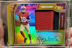 Deebo Samuel RC 2019 Certified RPA #223GOLD MIRROR /25 SP Rookie Patch Auto