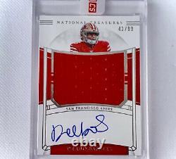 Deebo Samuel RC 2019 National Treasures RPA SILVER /99 SP Rookie Patch AUTO