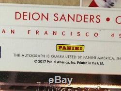 Deion Sanders 2018 Panini One Football Award Winners Auto On Card #awa-ds 49ers