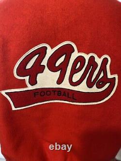Delong Sz 44 San Francisco 49ers Vtg Wool Leather Superbowl Varsity Jacket USA