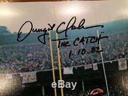 Dwight Clark Autographed SF 49ers 16x20 The Catch Photo Witness JSA