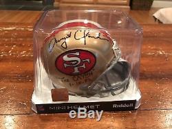 Dwight Clark Autographed San Francisco 49ers Mini Helmet The Catch Witness JSA