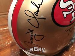 Dwight Clark Dual Autographed SF 49ers Authentic Helmet The Catch Witness JSA