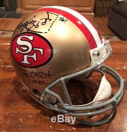 Dwight Clark Dual Autographed SF 49ers Authentic Helmet The Catch Witness JSA