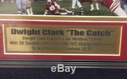 Dwight Clark Signed Autographed & Framed 8x10 Photo With JSA The Catch SF 49ers