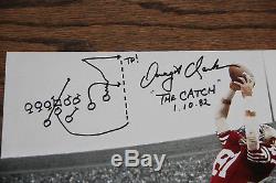 Dwight Clark Signed Autographed With Sketch 11x14 Photo Bas #c54947 The Catch