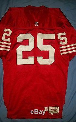 Eric Davis 1995 San Francisco 49ers wilson NFL game used home jersey size 44