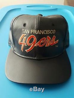 Extremely Rare San Francisco 49ers Sports Specialties Leather Strapback Hat Cap