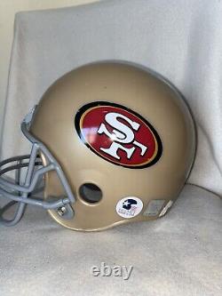 FRANKLIN Football Helmet San Francisco 49ers NFL MADE USA Memorabilia Gold