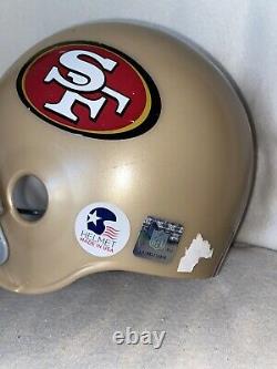 FRANKLIN Football Helmet San Francisco 49ers NFL MADE USA Memorabilia Gold