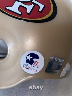 FRANKLIN Football Helmet San Francisco 49ers NFL MADE USA Memorabilia Gold