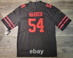 Fred Warner #54 San Francisco 49ers Stitched Black Color Rush Jersey withC Patch