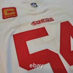 Fred Warner #54 San Francisco 49ers Stitched White F. U. S. E. Jersey withCPT C Patch