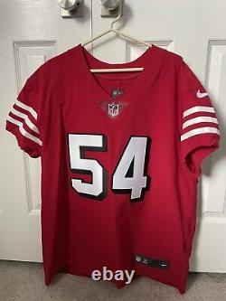 Fred Warner Authentic San Francisco 49ers Nike Elite Scarlet Alt Jersey Sz 48