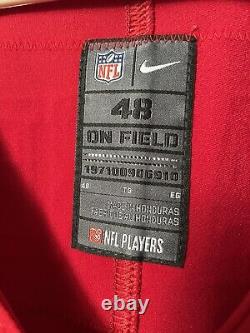 Fred Warner Authentic San Francisco 49ers Nike Elite Scarlet Alt Jersey Sz 48