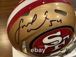 Fred Warner Autographed San Francisco 49ers Speed Mini Helmet Witness Beckett