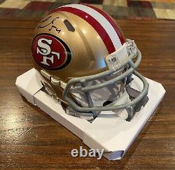 Fred Warner Autographed San Francisco 49ers Speed Mini Helmet Witness Beckett