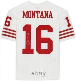Frmd Joe Montana San Francisco 49ers Signed Mitchell & Ness White Replica Jersey