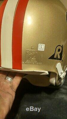 Full Size Riddel Football Helmet Autographed By Joe Montana With COA