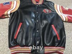 G-III Officially Licensed NFL San Francisco 49ers Faux leather Jacket 2XL XXL
