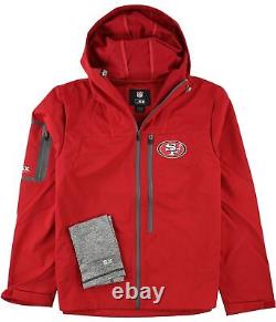 G-III Sports Mens San Francisco 49ers Windbreaker Jacket, Red, Large