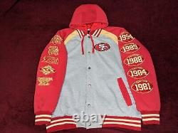 GIII San Francisco 49ers Rare Super Bowl NFL XXL Letterman Jacket G-III