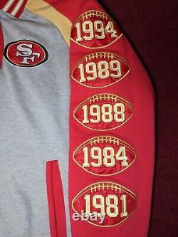 GIII San Francisco 49ers Rare Super Bowl NFL XXL Letterman Jacket G-III