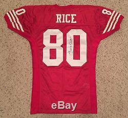 Game Issued Wilson San Francisco 49ers Jerry Rice Jersey Sz 46 Auto
