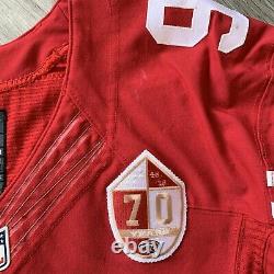 Game Worn Tank Carradine San Francisco 49ers Jersey 70th Team Repairs