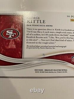 George Kittle 49ers 2020 FOTL Immaculate #67/99 Players Collection Patch & Auto