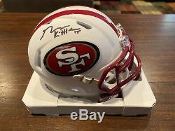 George Kittle Autographed San Francisco 49ers White Matte Mini Helmet Beckett