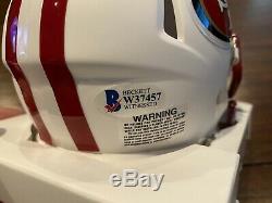 George Kittle Autographed San Francisco 49ers White Matte Mini Helmet Beckett