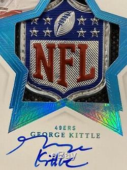 George Kittle FLAWLESS 1/1 NFL Sick Shield Logo Patch Auto 49ers. Read Desc