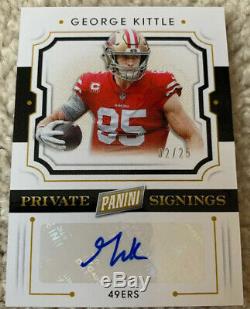 George Kittle Panini Private Signings 2/25 Auto San Francisco 49ers