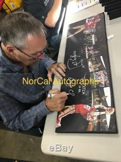 Huge Joe Montana Dwight Clark Signed Canvas Photo Picture The Catch 49ers COA