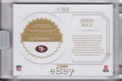 JERRY RICE 2017 Panini Flawless 49ers ENCASED RETIRED NUMBERS AUTO #d 2/5