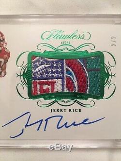 JERRY RICE 2019 Panini Flawless Football NFL shield Patch Auto
