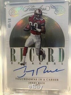 JERRY RICE 2019 Panini Flawless Record Breakers Auto #8/10 SSP 49ers