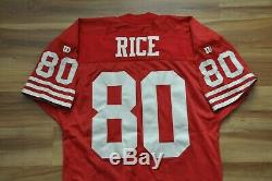 JERRY RICE SAN FRANCISCO 49ERS WILSON Jersey PRO LINE RED NFL SEWN sz 46 L