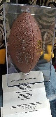 JERRY RICE San Francisco 49ers Autographed Wilson OFFICIAL NFL Football COA
