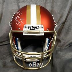 JERRY RICE signed SAN FRANCISCO 49ERS full size helmet BECKETT W coa fs w sf BAS