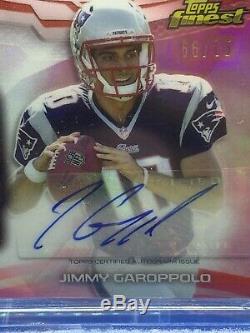 JIMMY GAROPPOLO 2014 TOPPS FINEST RC PATCH Red Refractor 66/75 BGS 9.5 AUTO 10