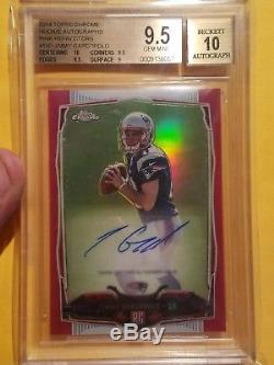 JIMMY GAROPPOLO 2014 Topps Chrome PINK RC Refractor AUTO # /75 BGS 9.5 10 49ERS