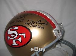 JOE MONTANA-JERRY RICE-STEVE YOUNG Signed/Autographed 49ers F/S Helmet withHOF-JSA