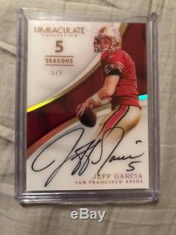Jeff Garcia 2017 Immaculate Acetate 5/5 Jersey Number EBay 1/1 49ers Auto