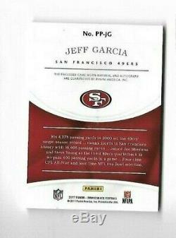 Jeff Garcia 2017 Immaculate NFL Shield 49ers Patch On Card Auto 1/1